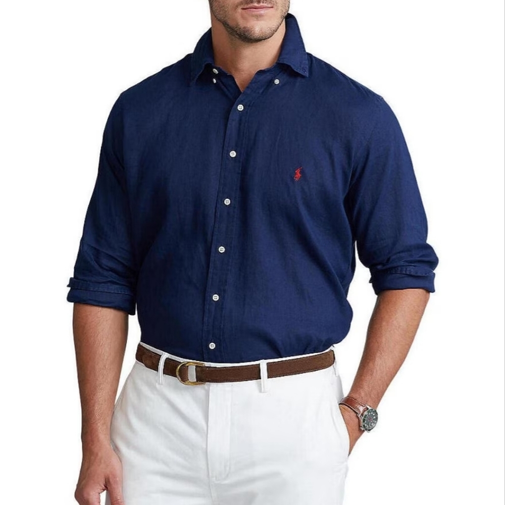 Ralph Lauren Shirt Men's 2XL-T Big & Tall Blue Button Down